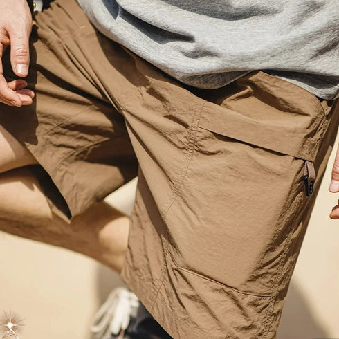 Retro Waterproof Outdoor Shorts – Big Pocket Casual Thin Straight Summer Pants